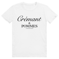 Crémant und Pommes - Französisches Wein Wortspiel - Premium Bio Unisex T-Shirt