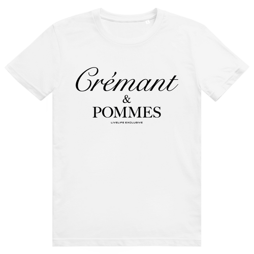 Crémant und Pommes - Französisches Wein Wortspiel - Premium Bio Unisex T-Shirt