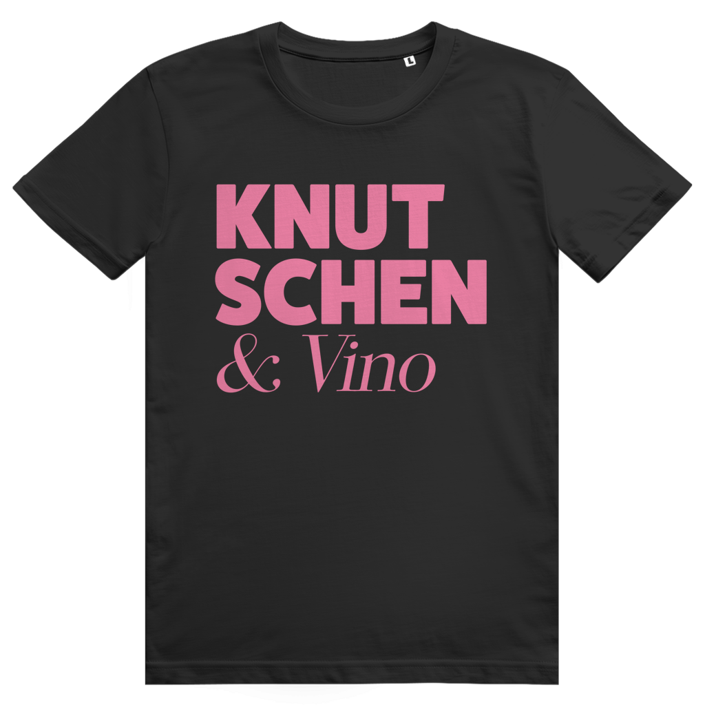 Knutschen und Vino - Lustiges Wein Wortspiel - Premium Bio Unisex T-Shirt