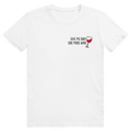 Give Me Baby One More Wine - Lustiges Rotwein Wortspiel - Premium Bio Unisex T-Shirt