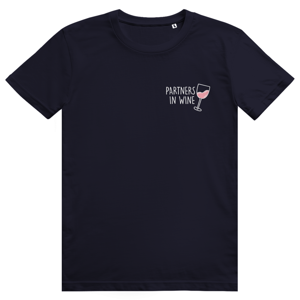 Partners in Wine - Lustiges Rosé Wein Wortspiel - Premium Bio Unisex T-Shirt