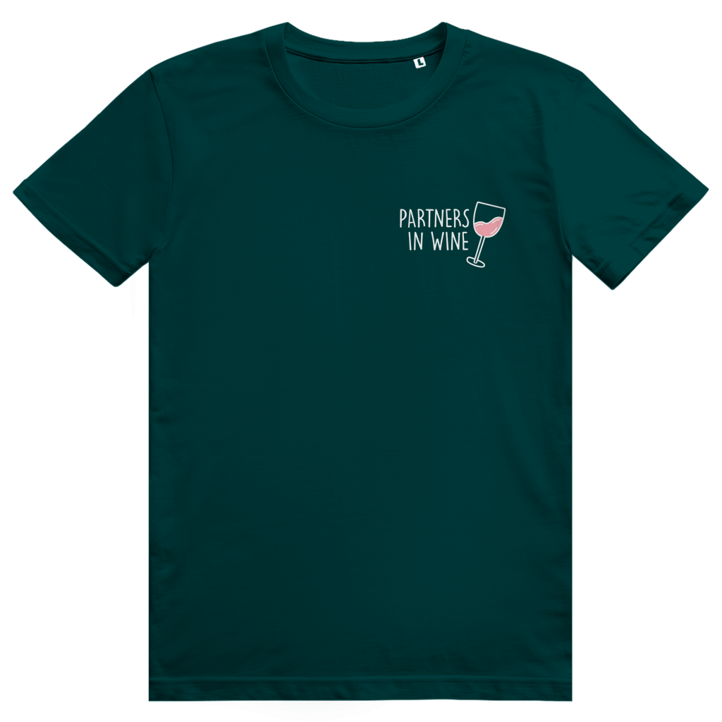 Partners in Wine - Lustiges Rosé Wein Wortspiel - Premium Bio Unisex T-Shirt