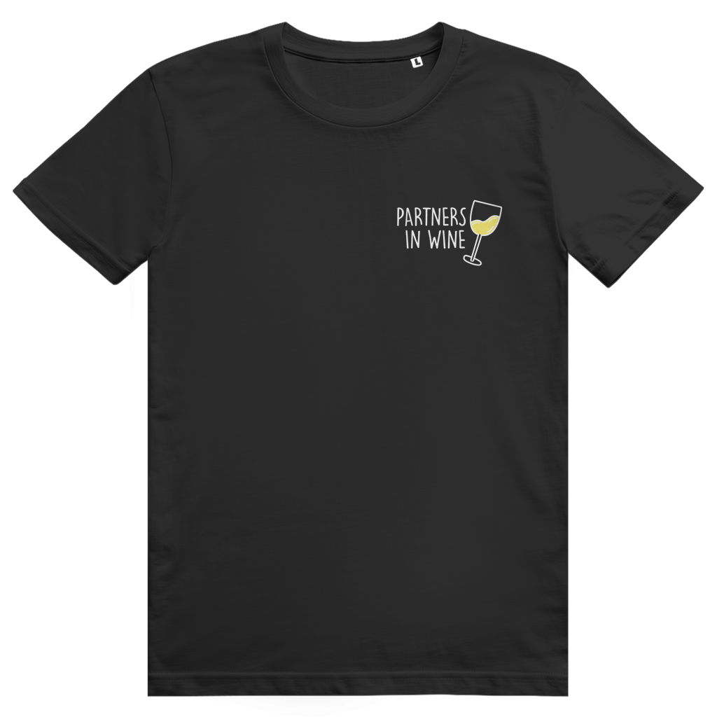 Partners in Wine - Lustiges Weißwein Wortspiel - Premium Bio Unisex T-Shirt