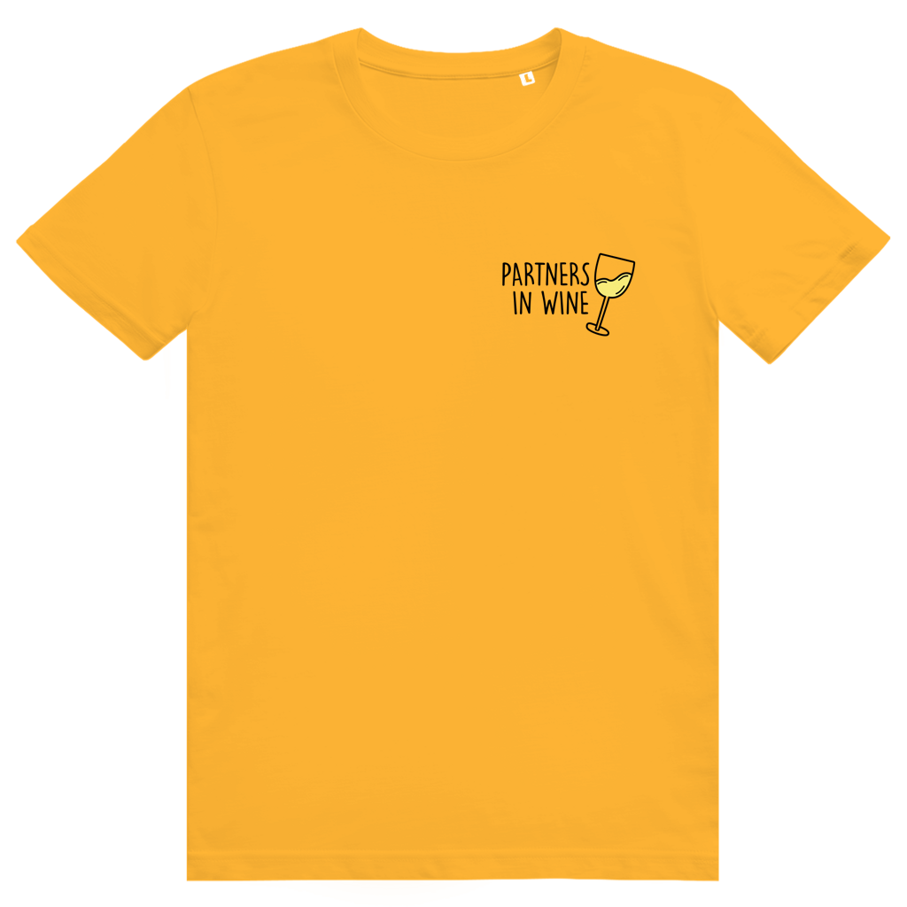 Partners in Wine - Lustiges Weißwein Wortspiel - Premium Bio Unisex T-Shirt