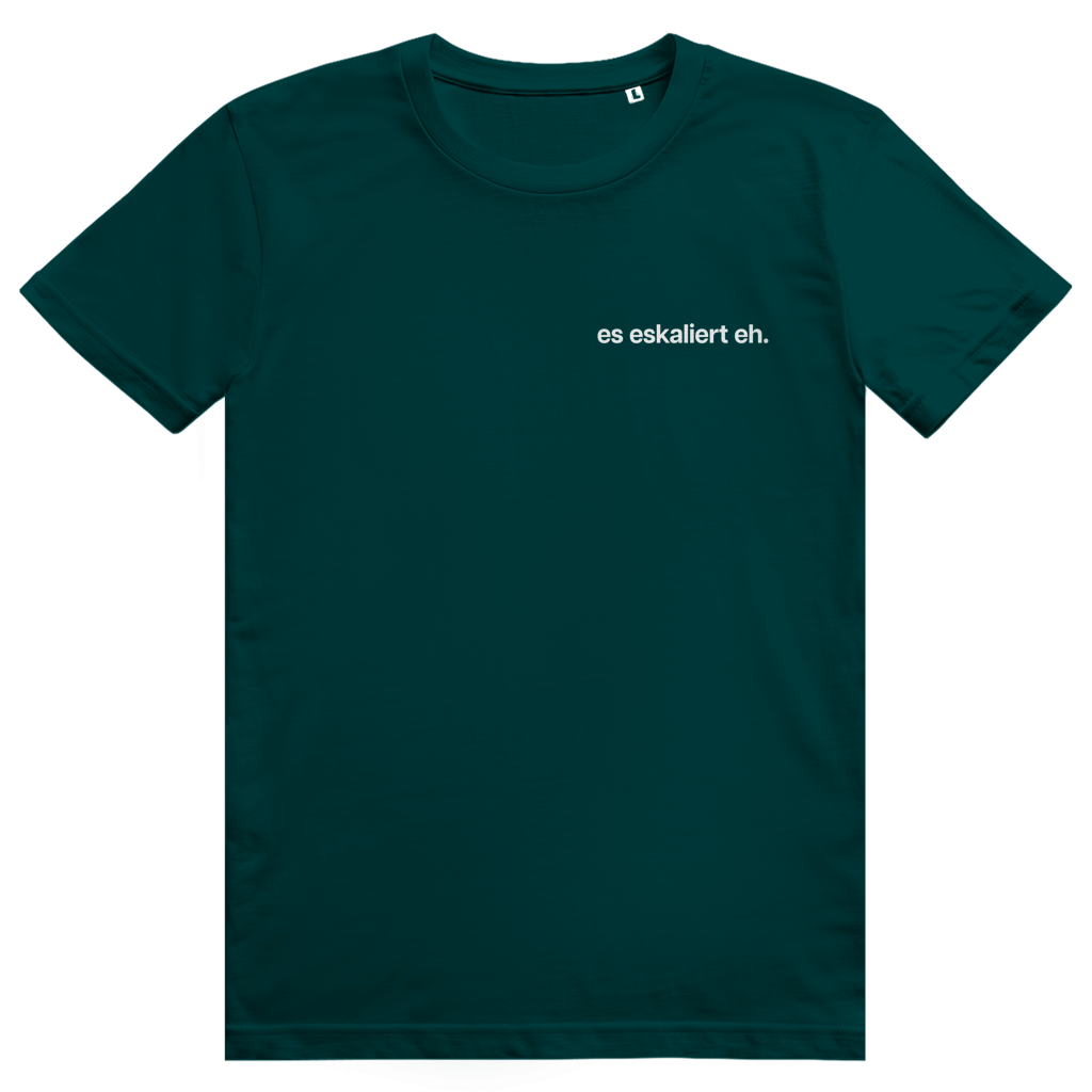Es eskaliert eh - Lustiger Bier Saufen Spruch - Premium Bio Unisex T-Shirt