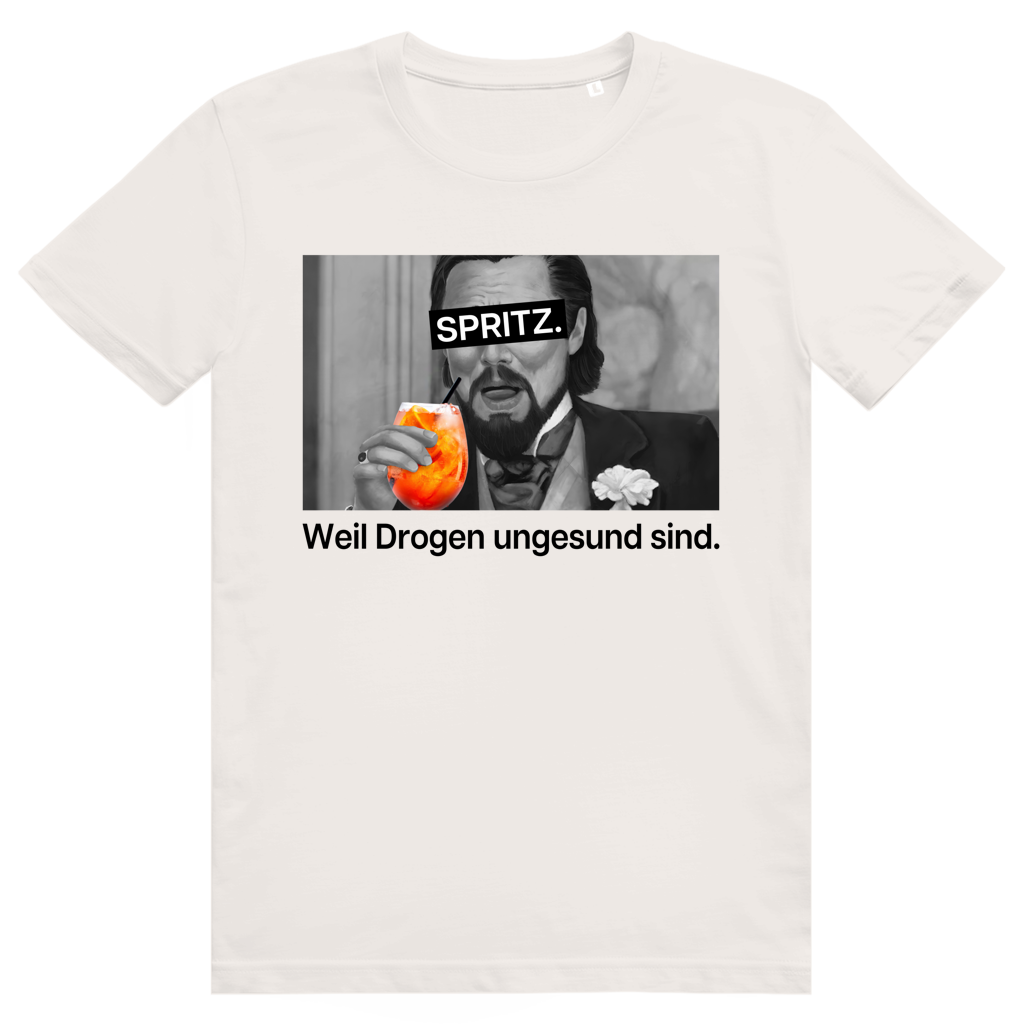 Spritz weil Drogen ungesund sind - Aperol Spritz Frecher Spruch - Premium Bio Unisex T-Shirt
