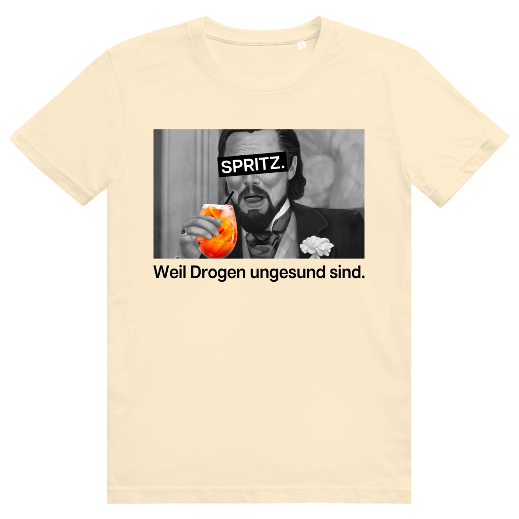 Spritz weil Drogen ungesund sind - Aperol Spritz Frecher Spruch - Premium Bio Unisex T-Shirt