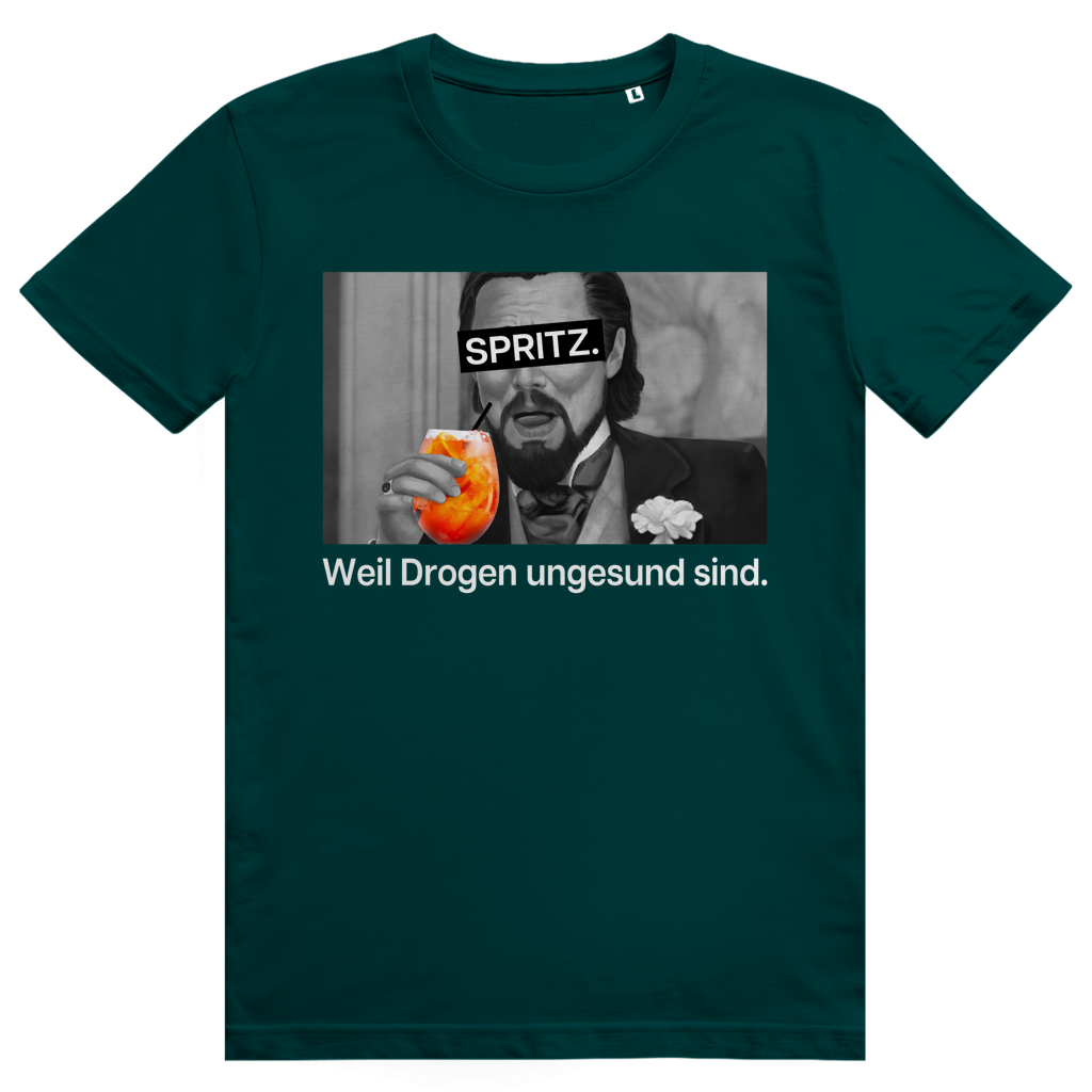 Spritz weil Drogen ungesund sind - Aperol Spritz Frecher Spruch - Premium Bio Unisex T-Shirt