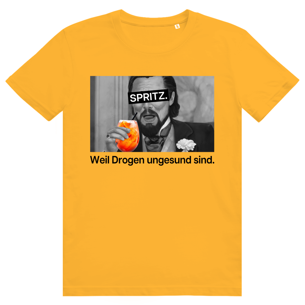 Spritz weil Drogen ungesund sind - Aperol Spritz Frecher Spruch - Premium Bio Unisex T-Shirt