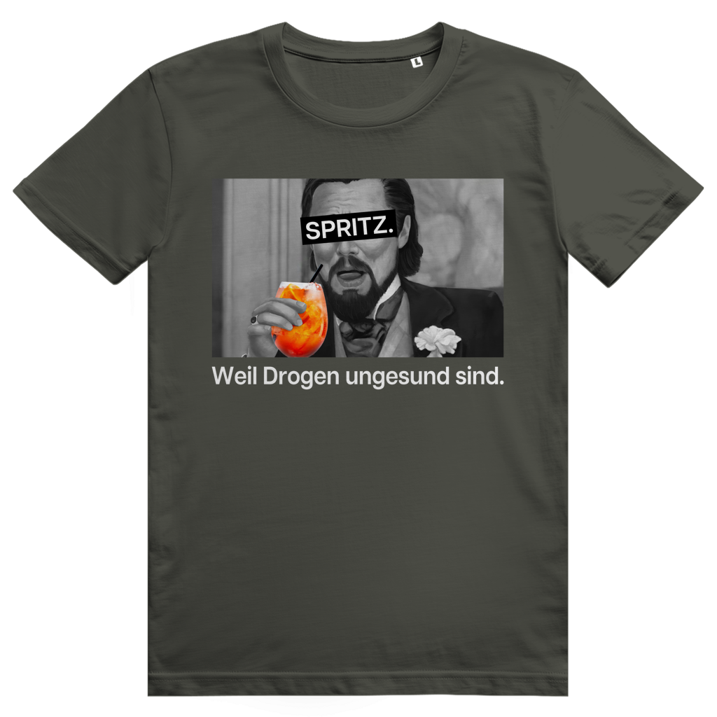 Spritz weil Drogen ungesund sind - Aperol Spritz Frecher Spruch - Premium Bio Unisex T-Shirt