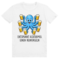 Entspannt achtarmig einen reinorgeln - Lustiges Bier Meme - Premium Bio Unisex T-Shirt