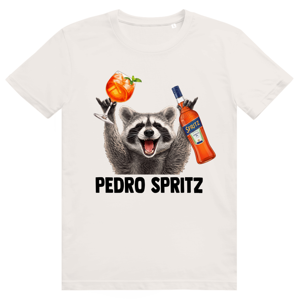Pedro Spritz - Aperol Spritz Pedro Waschbär Klassiker - Premium Bio Unisex T-Shirt
