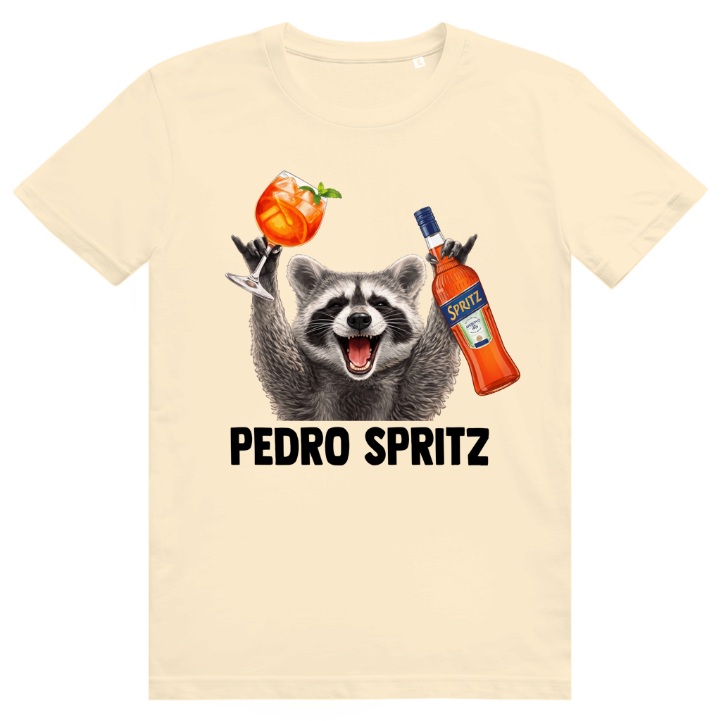 Pedro Spritz - Aperol Spritz Pedro Waschbär Klassiker - Premium Bio Unisex T-Shirt
