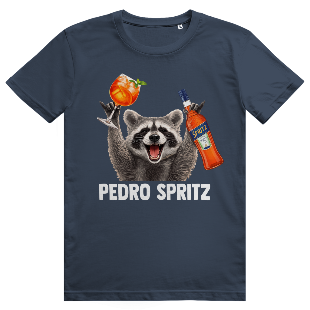 Pedro Spritz - Aperol Spritz Pedro Waschbär Klassiker - Premium Bio Unisex T-Shirt
