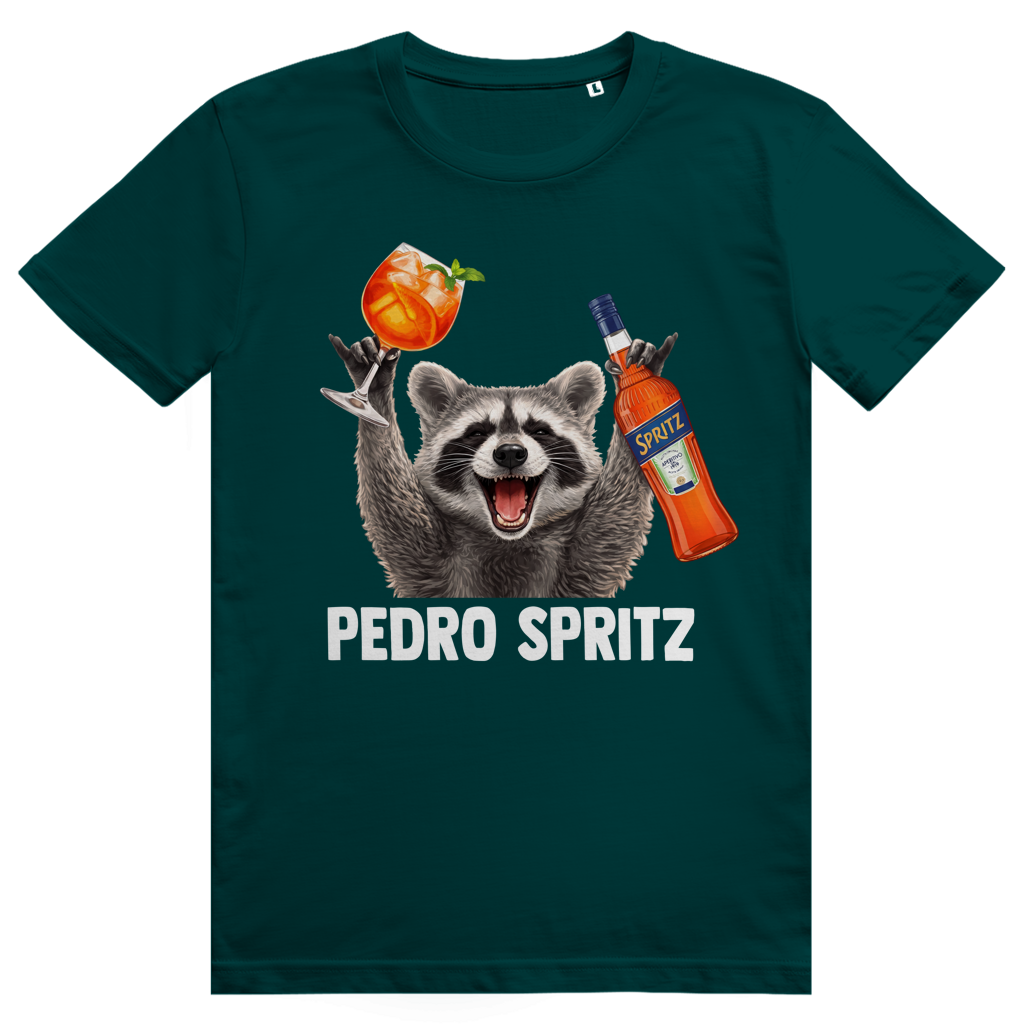 Pedro Spritz - Aperol Spritz Pedro Waschbär Klassiker - Premium Bio Unisex T-Shirt