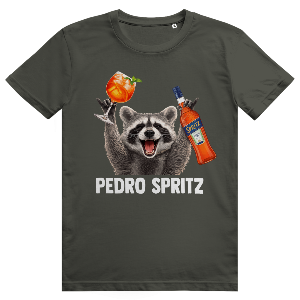 Pedro Spritz - Aperol Spritz Pedro Waschbär Klassiker - Premium Bio Unisex T-Shirt
