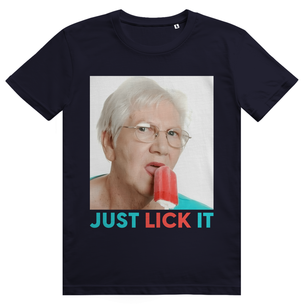 Just Lick It - Lustiges Oma leckt Eis Meme Statement - Premium Bio Unisex T-Shirt