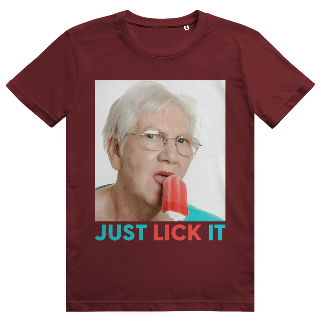 Just Lick It - Lustiges Oma leckt Eis Meme Statement - Premium Bio Unisex T-Shirt