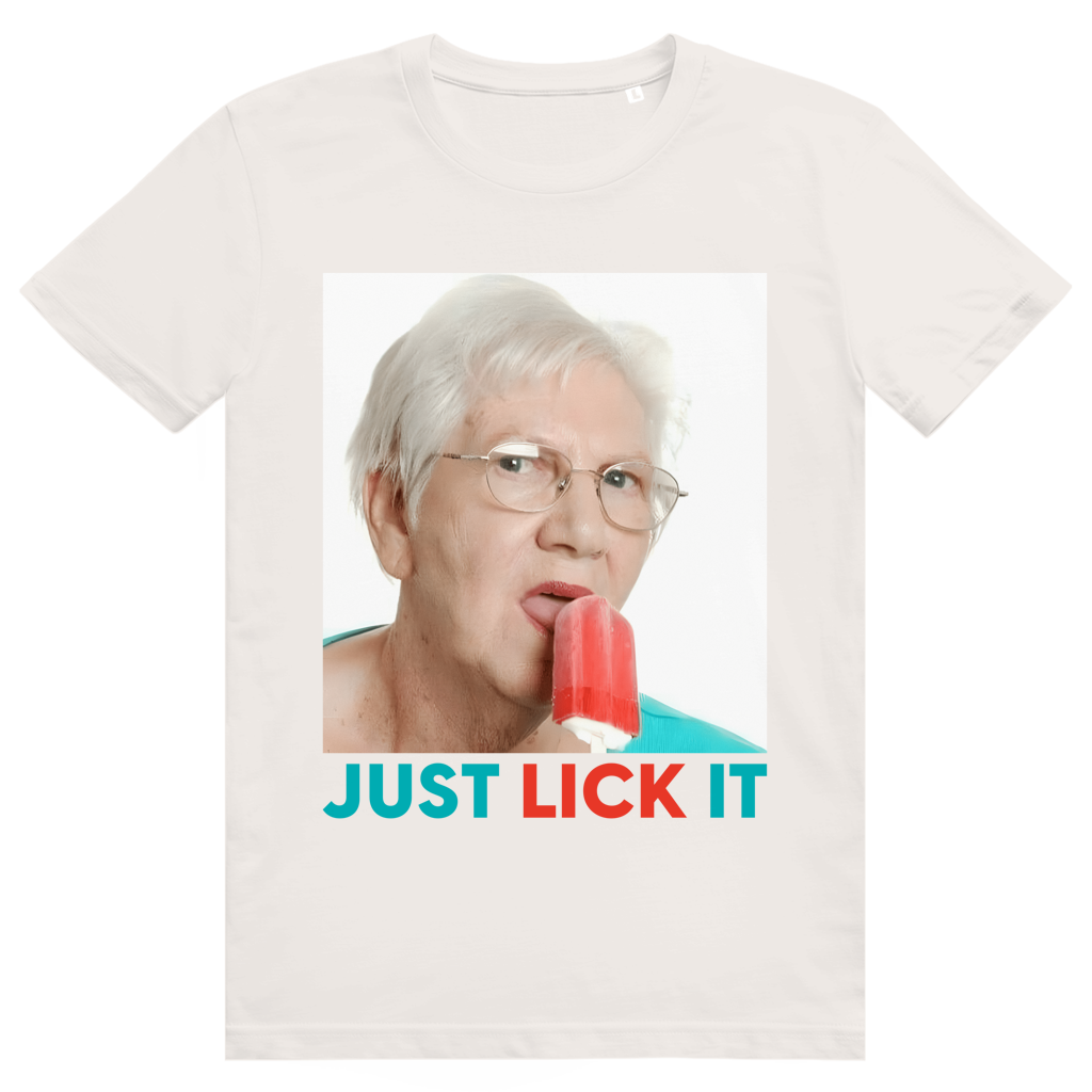 Just Lick It - Lustiges Oma leckt Eis Meme Statement - Premium Bio Unisex T-Shirt