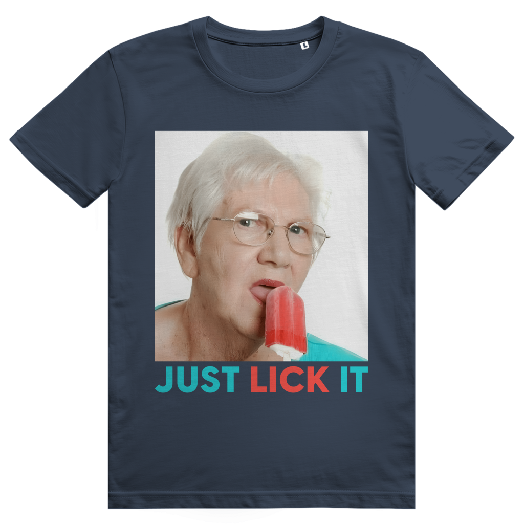 Just Lick It - Lustiges Oma leckt Eis Meme Statement - Premium Bio Unisex T-Shirt