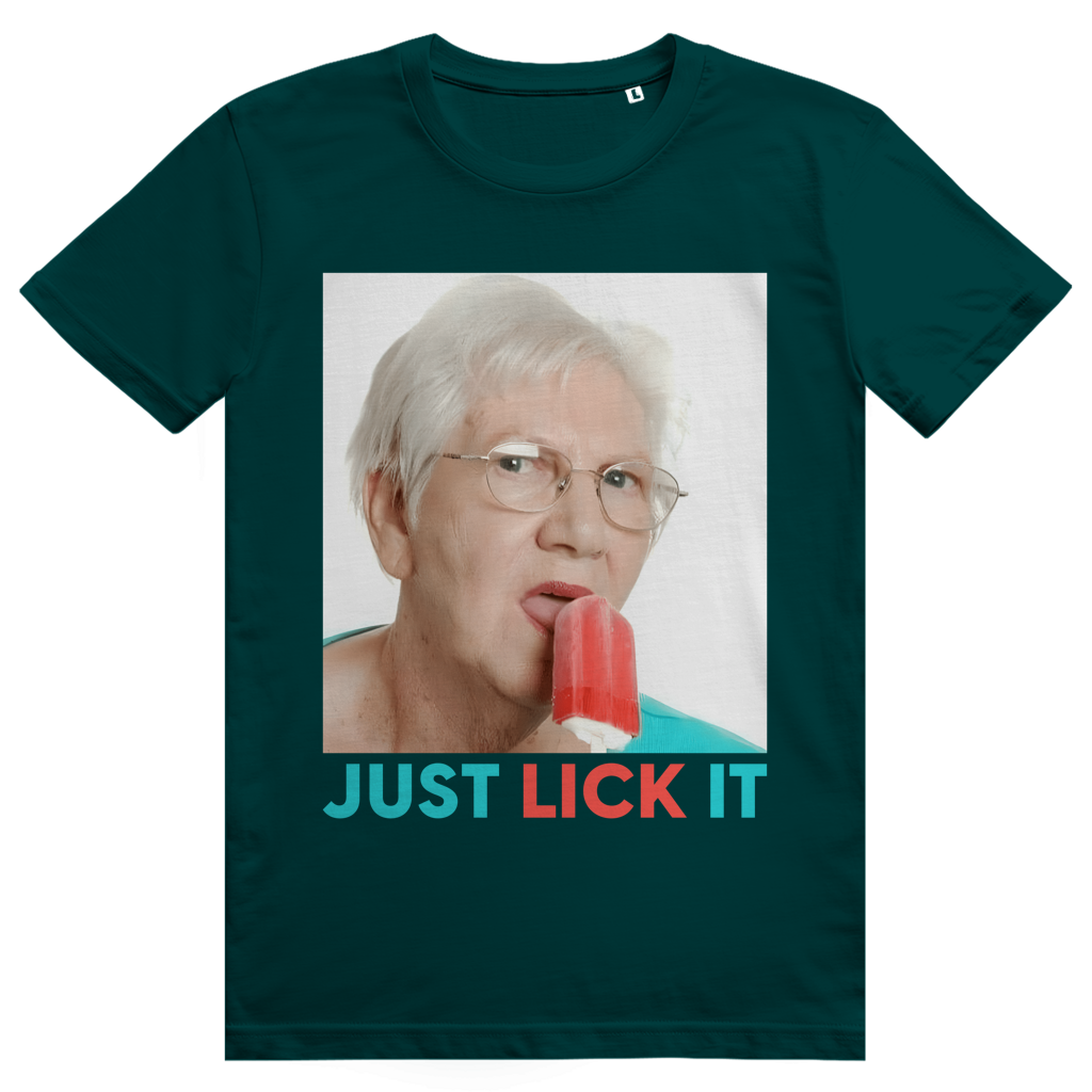 Just Lick It - Lustiges Oma leckt Eis Meme Statement - Premium Bio Unisex T-Shirt