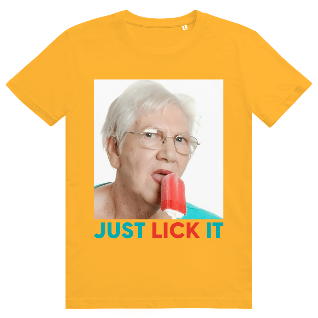 Just Lick It - Lustiges Oma leckt Eis Meme Statement - Premium Bio Unisex T-Shirt