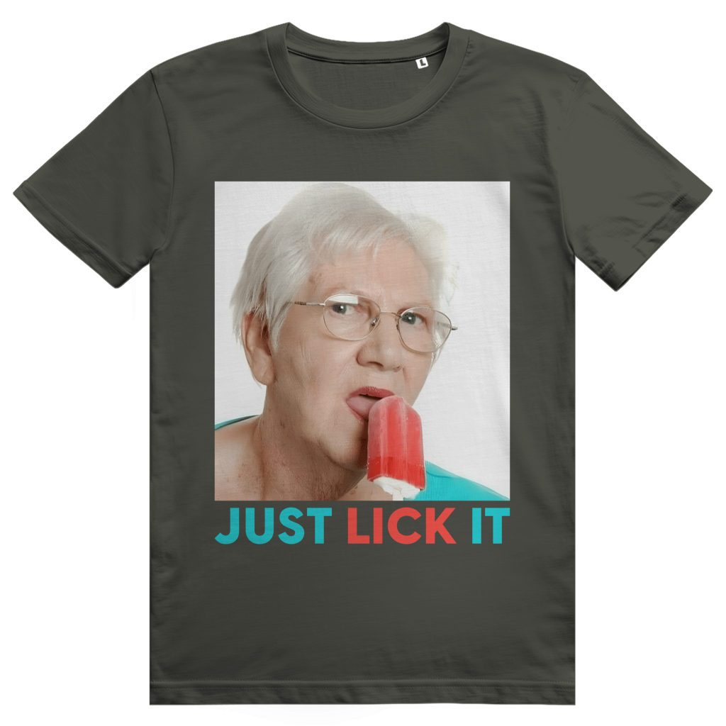 Just Lick It - Lustiges Oma leckt Eis Meme Statement - Premium Bio Unisex T-Shirt