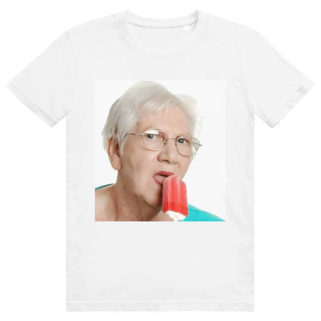 Just Lick It - Lustiges Oma leckt Eis Meme Statement Klassik - Premium Bio Unisex T-Shirt