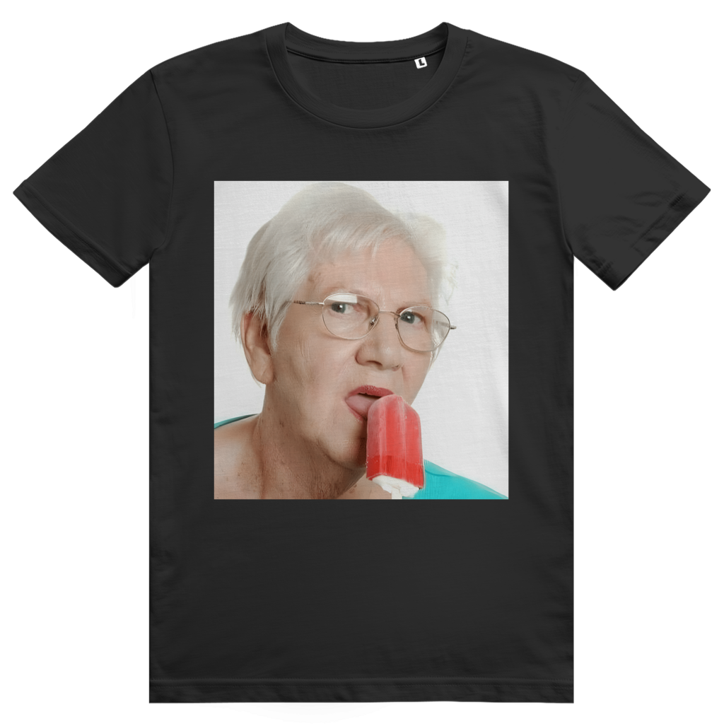 Just Lick It - Lustiges Oma leckt Eis Meme Statement Klassik - Premium Bio Unisex T-Shirt