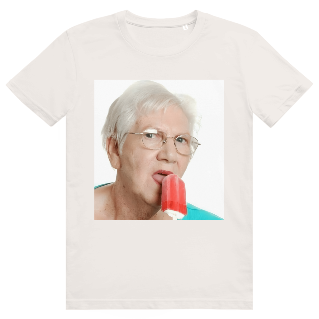 Just Lick It - Lustiges Oma leckt Eis Meme Statement Klassik - Premium Bio Unisex T-Shirt