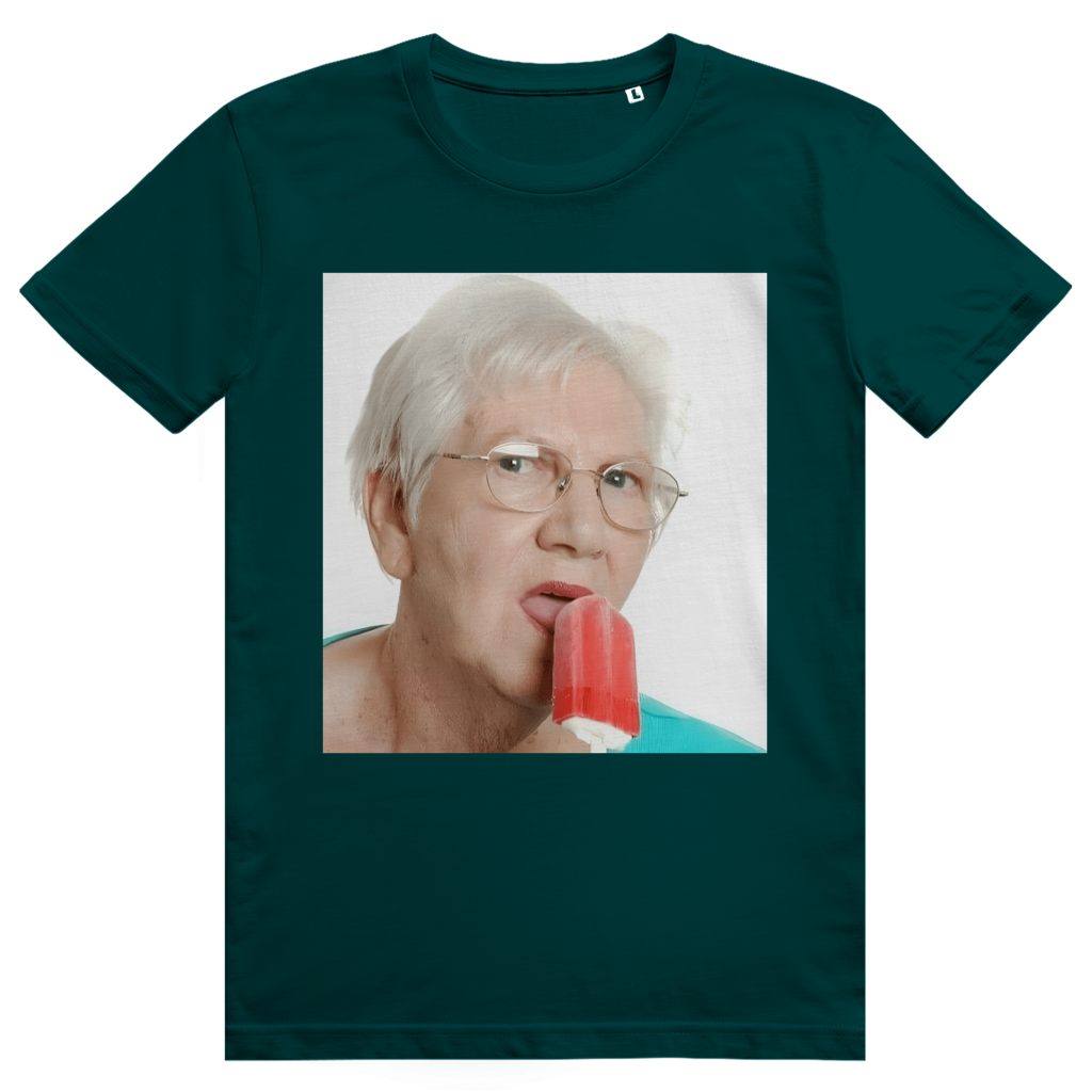 Just Lick It - Lustiges Oma leckt Eis Meme Statement Klassik - Premium Bio Unisex T-Shirt