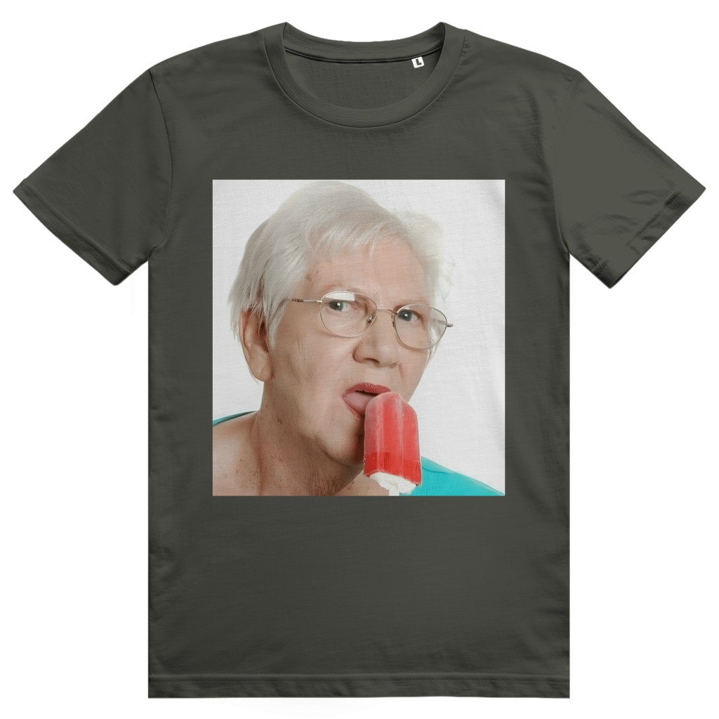 Just Lick It - Lustiges Oma leckt Eis Meme Statement Klassik - Premium Bio Unisex T-Shirt