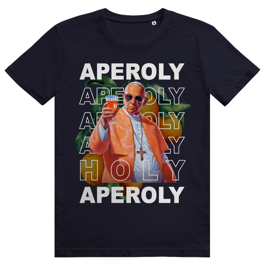 Holy Aperoly - Aperol Spritz Papst Meme - Premium Bio Unisex T-Shirt
