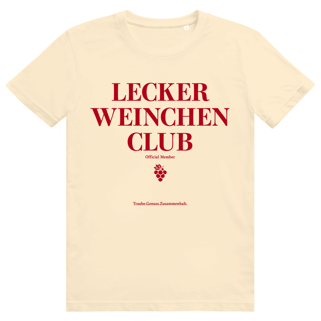 Lecker Weinchen Club Member - Lustige Weinliebhaber - Premium Bio Unisex T-Shirt