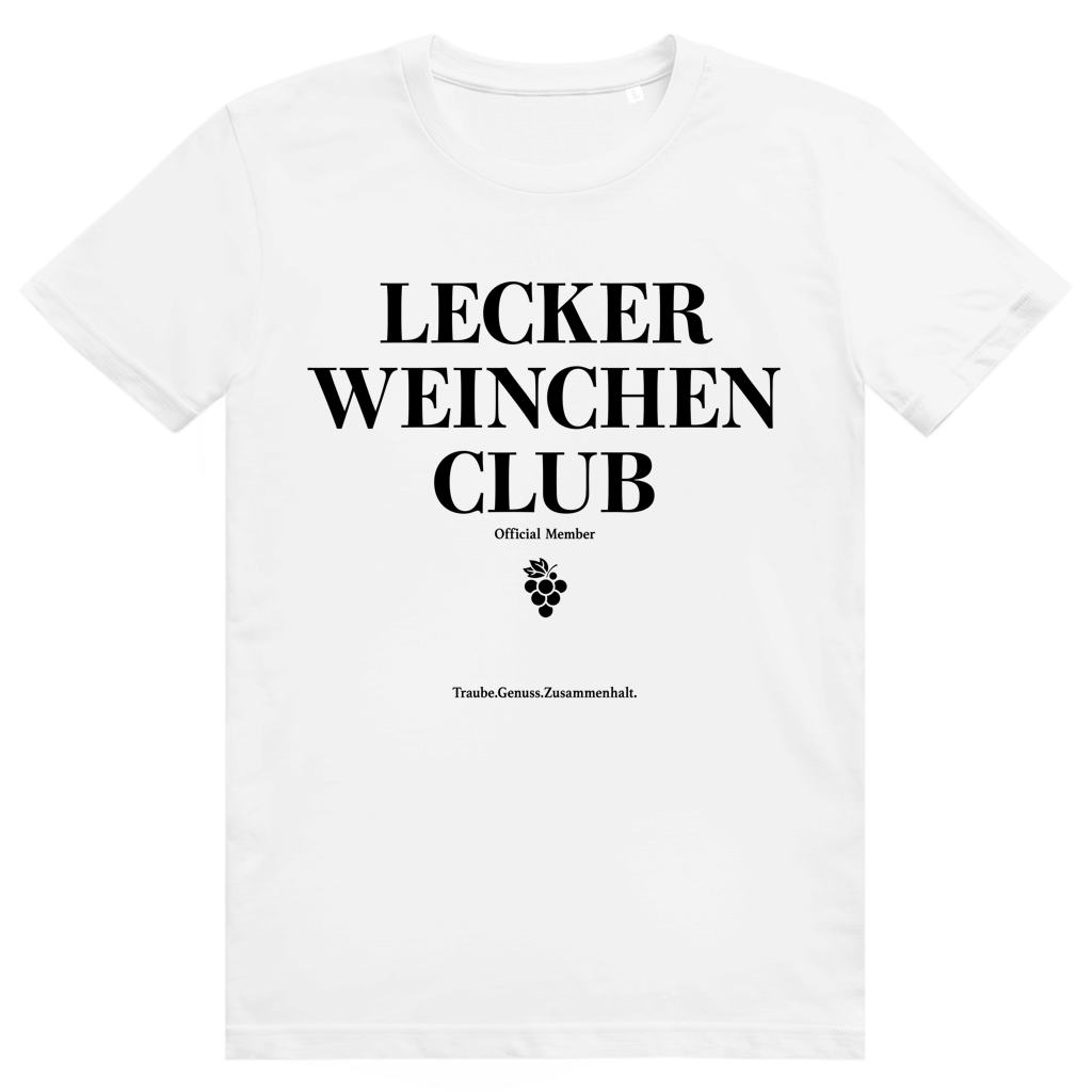 Lecker Weinchen Club Member - Lustige Weinliebhaber - Premium Bio Unisex T-Shirt