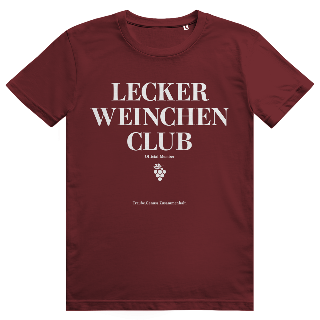 Lecker Weinchen Club Member - Lustige Weinliebhaber - Premium Bio Unisex T-Shirt