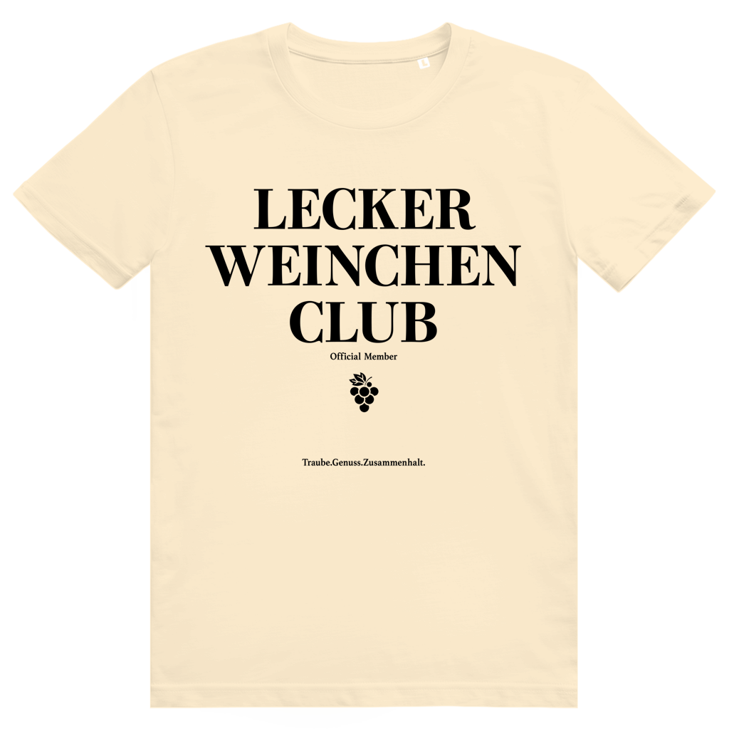 Lecker Weinchen Club Member - Lustige Weinliebhaber - Premium Bio Unisex T-Shirt