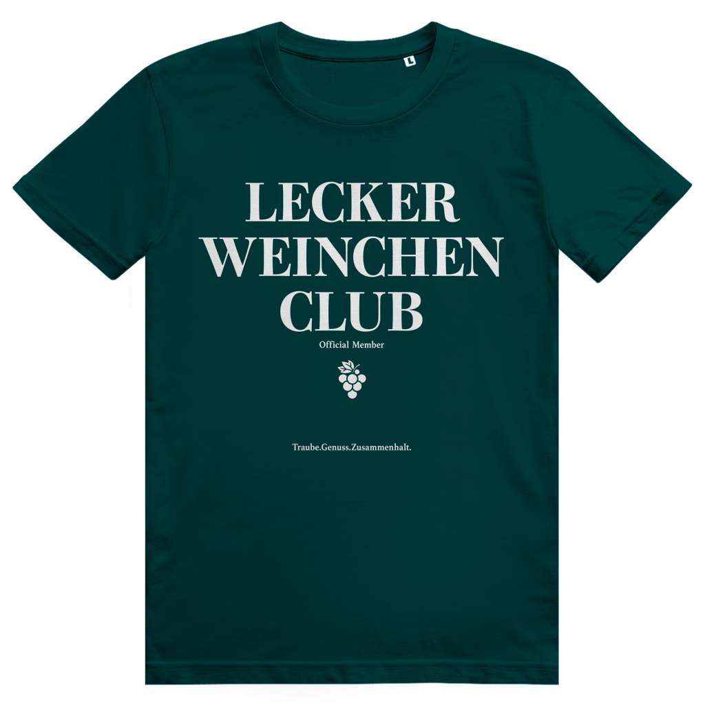 Lecker Weinchen Club Member - Lustige Weinliebhaber - Premium Bio Unisex T-Shirt