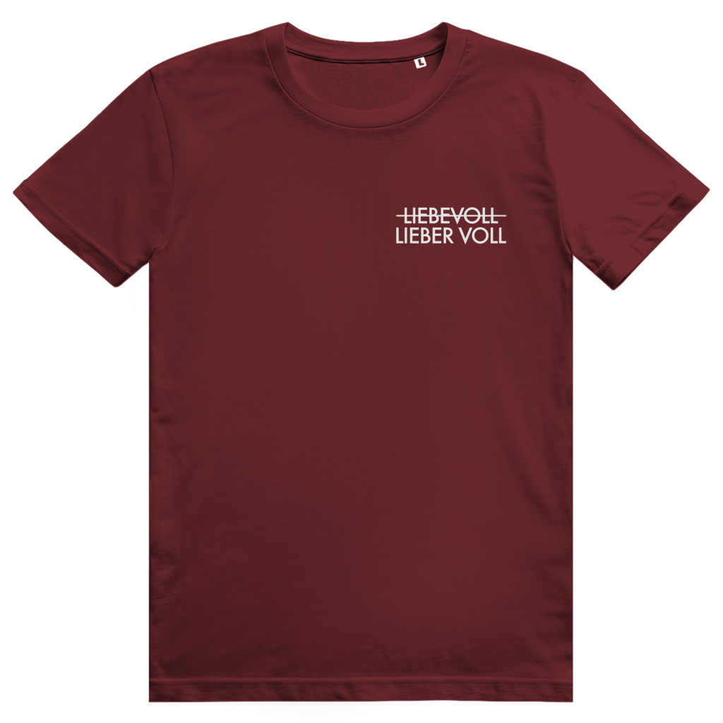 Lieber voll - Frecher Liebe oder Bier Pocket Print - Premium Bio Unisex T-Shirt