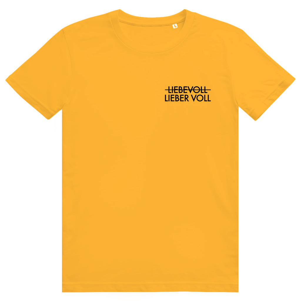 Lieber voll - Frecher Liebe oder Bier Pocket Print - Premium Bio Unisex T-Shirt