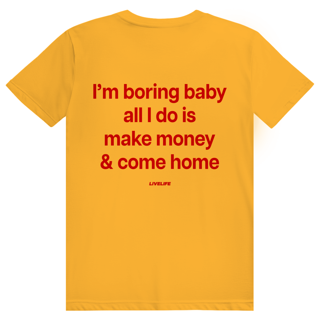 I'm Boring Baby - Charmantes Anti Hype Statement - Premium Bio Unisex (Rückendruck) T-Shirt