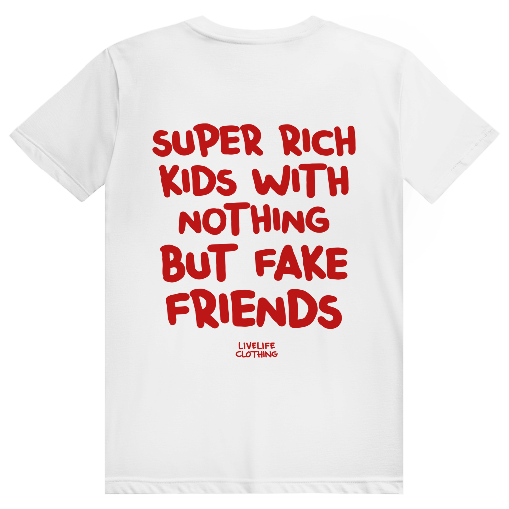 Super Rich Kids - Lustiges Lifestyle Statement - Premium Bio Unisex (Rückendruck) T-Shirt