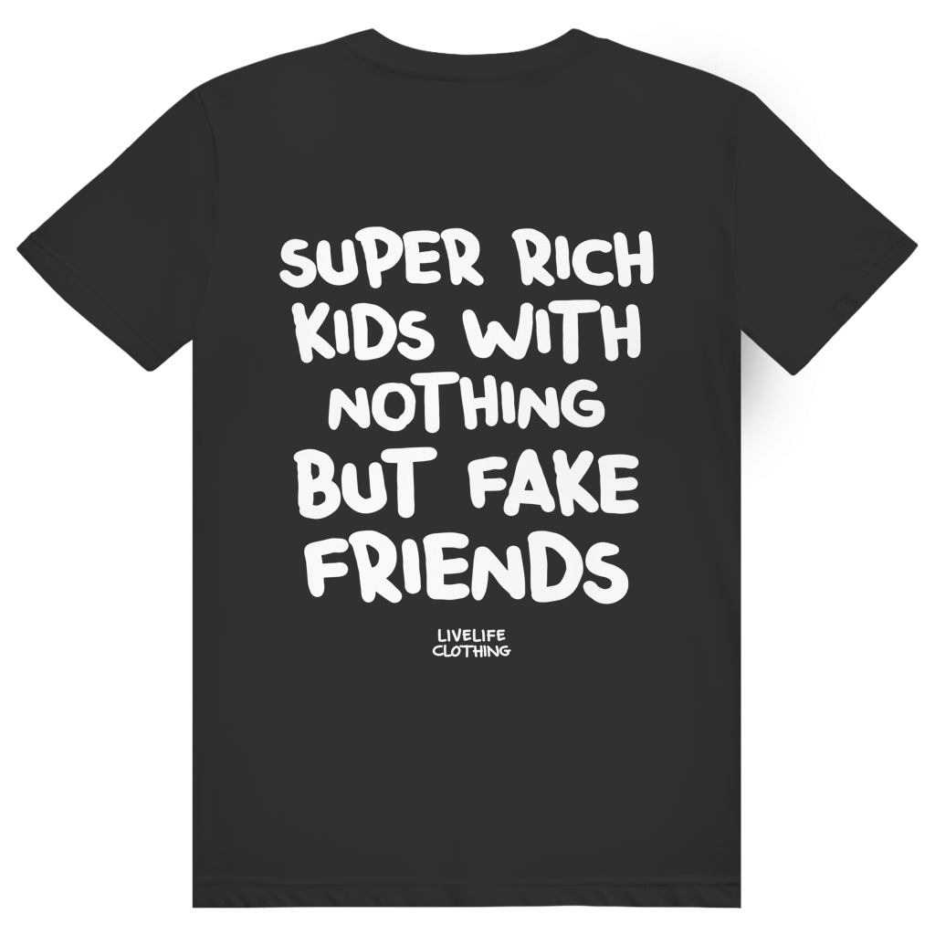 Super Rich Kids - Lustiges Lifestyle Statement - Premium Bio Unisex (Rückendruck) T-Shirt