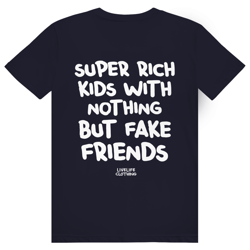 Super Rich Kids - Lustiges Lifestyle Statement - Premium Bio Unisex (Rückendruck) T-Shirt