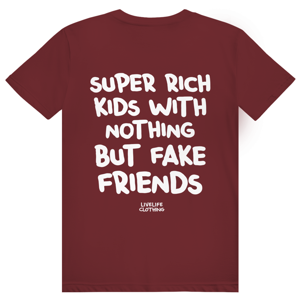 Super Rich Kids - Lustiges Lifestyle Statement - Premium Bio Unisex (Rückendruck) T-Shirt