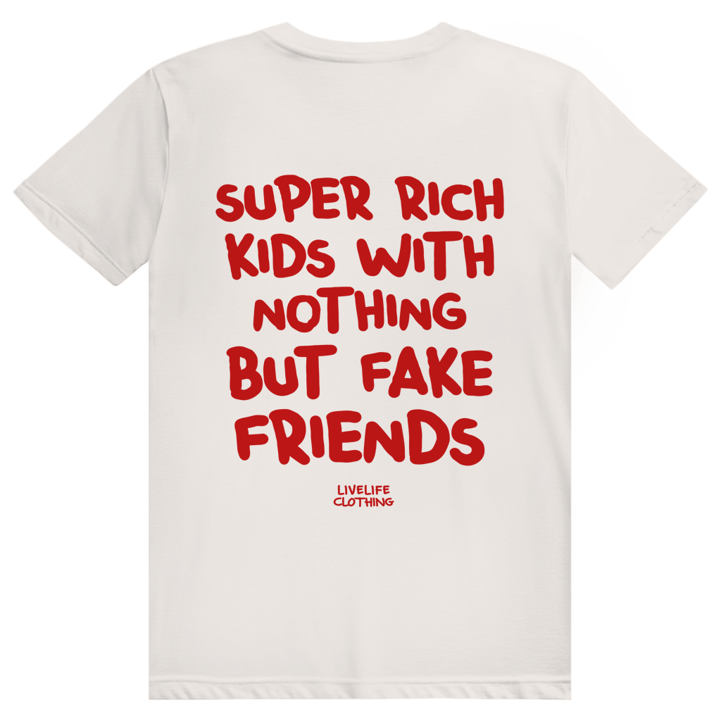 Super Rich Kids - Lustiges Lifestyle Statement - Premium Bio Unisex (Rückendruck) T-Shirt