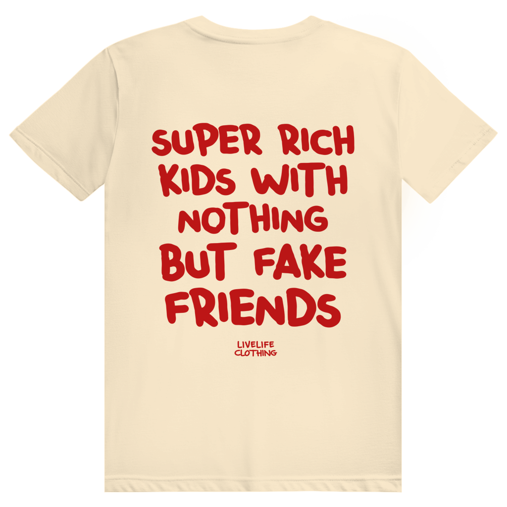 Super Rich Kids - Lustiges Lifestyle Statement - Premium Bio Unisex (Rückendruck) T-Shirt