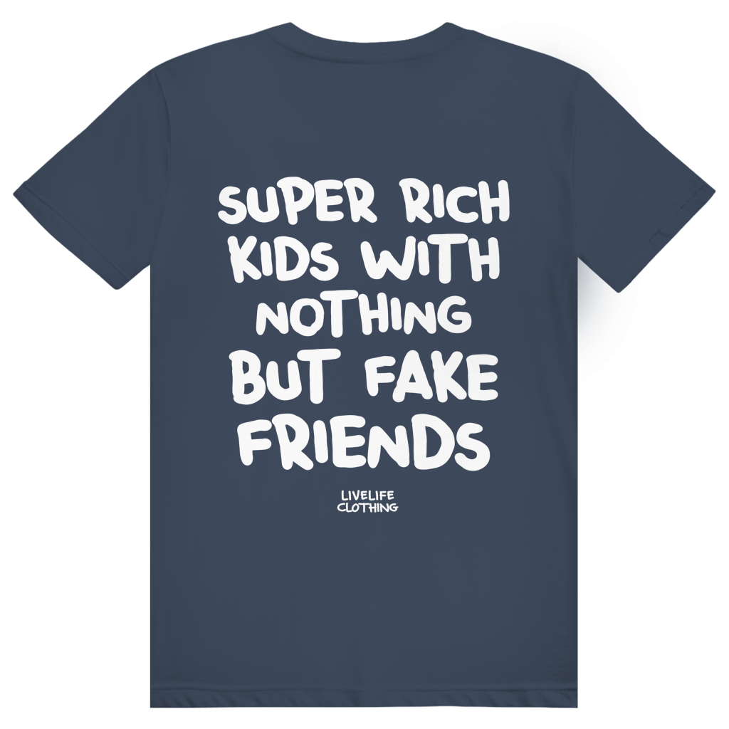 Super Rich Kids - Lustiges Lifestyle Statement - Premium Bio Unisex (Rückendruck) T-Shirt