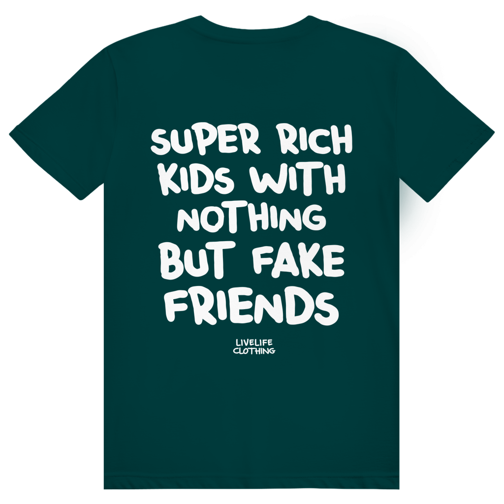 Super Rich Kids - Lustiges Lifestyle Statement - Premium Bio Unisex (Rückendruck) T-Shirt