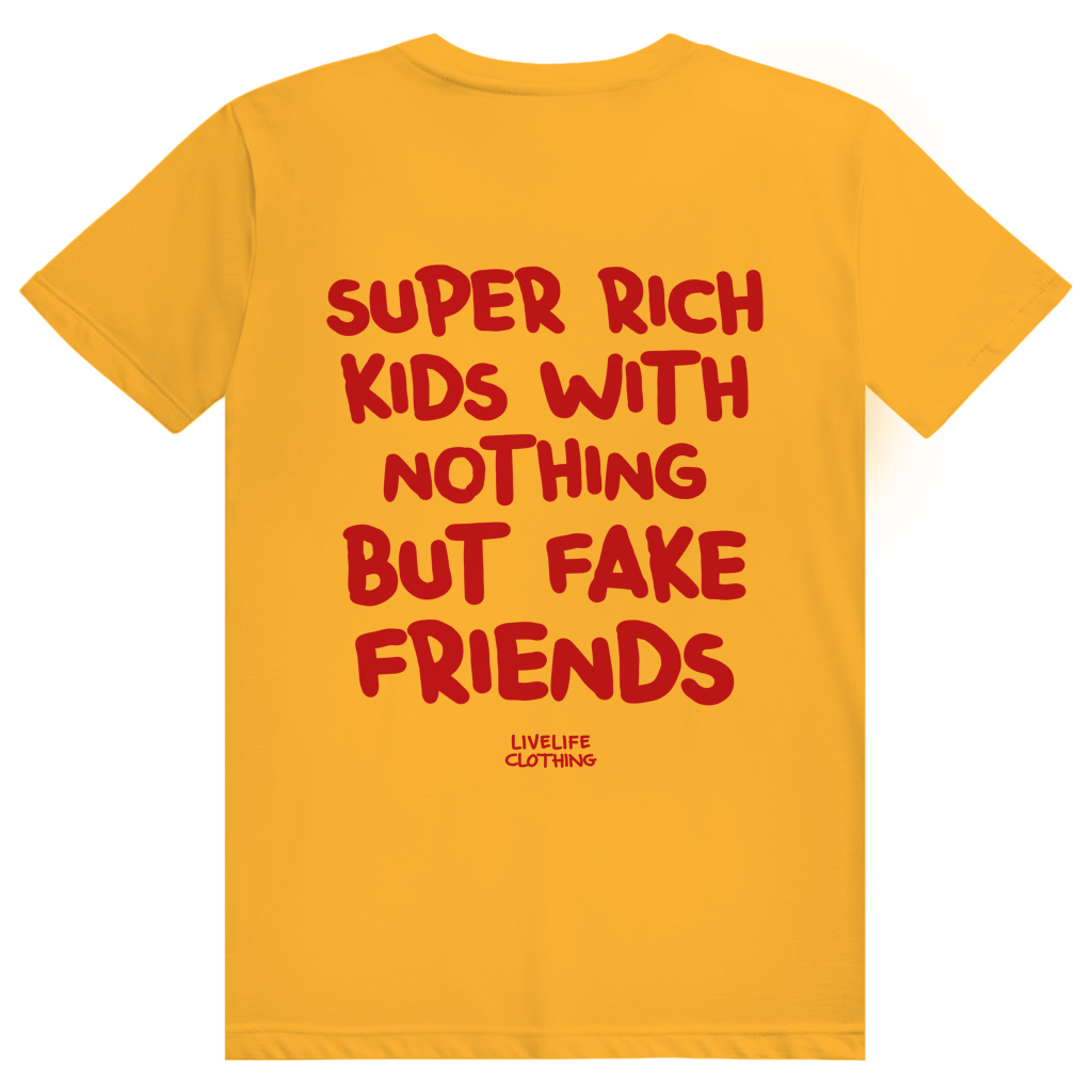 Super Rich Kids - Lustiges Lifestyle Statement - Premium Bio Unisex (Rückendruck) T-Shirt